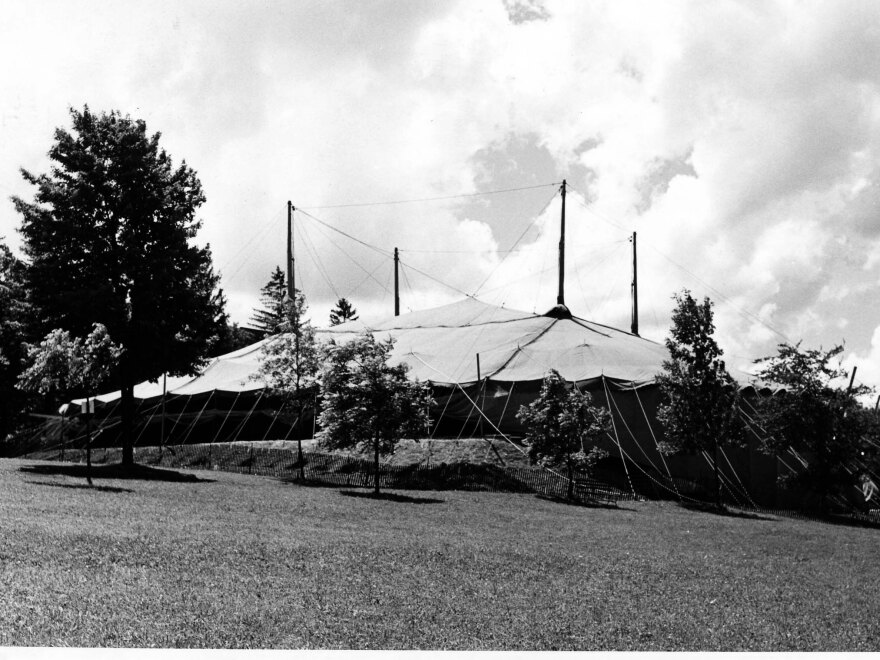 For the first Stratford Shakespeare Festival in 1953, a circus tent was brought from Chicago and raised on a hillside.