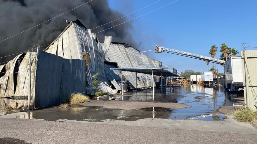 a fire at multiple Phoenix recycling yards