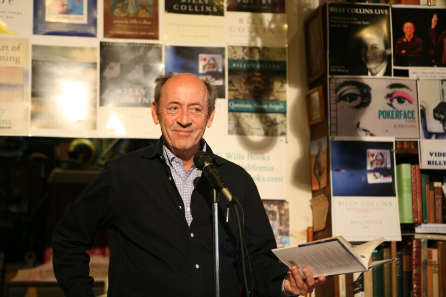 Billy Collins during a 2008 poetry reading at D.G. Wills Books, La Jolla, San Diego