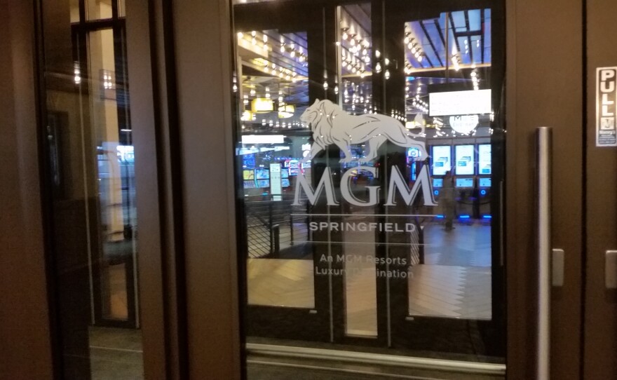 Door to the MGM Springfield casino