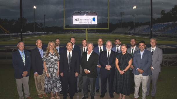 The Pensacola law firm of Michles & Booth makes significant commitment to the University of West Florida to become the "Official law firm of UWF Athletics" and first-ever uniform patch sponsor.