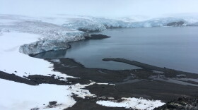 The Collins glacier on King George Island has retreated in the last 10 years and shows signs of fragility, in the Antarctic on Feb. 2, 2018. (Mathilde Bellenger/AFP/Getty Images)