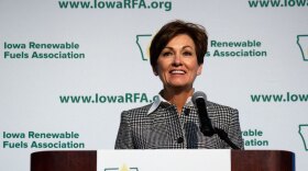 Iowa Gov. Kim Reynolds speaks at the 2019 Iowa Renewable Fuels Summit in Altoona.