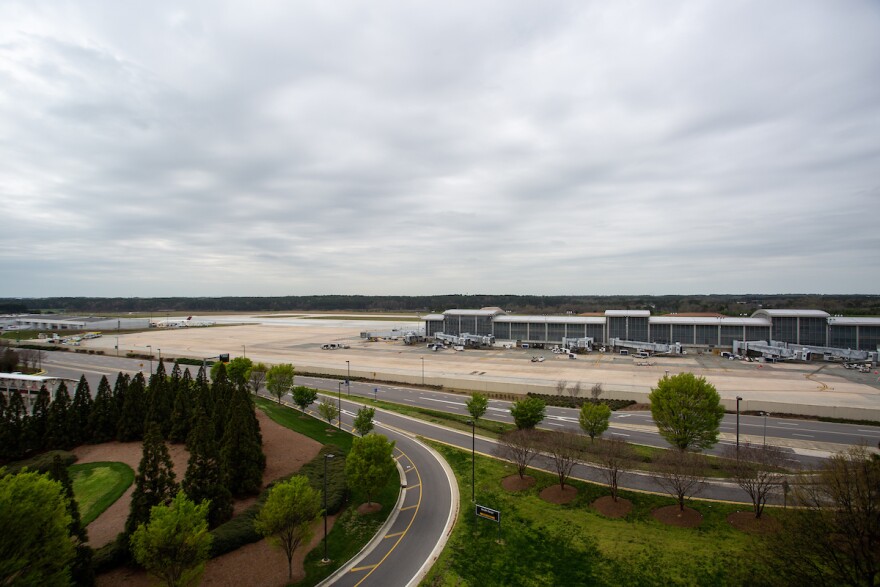 Both airplanes and automobiles are scarce at Raleigh-Durham International Airport during the coronavirus pandemic 