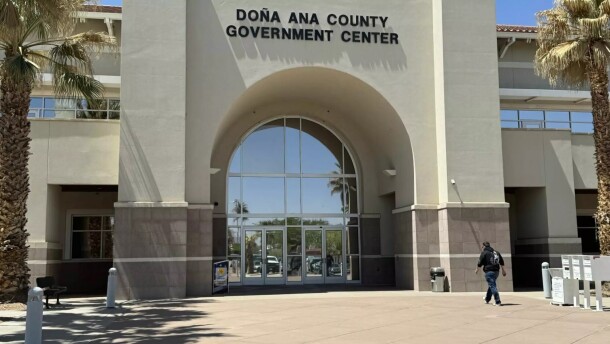 The Doña Ana County Government Building in Las Cruces.