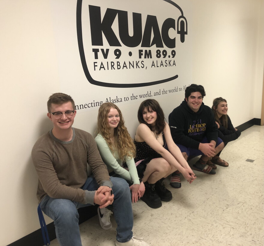 Neal Morrill, Rapunzel's Prince; Kyla Steele, Rapunzel; Phi Colson, Cinderella; Tyler Skinner, Cinderella's Prince; Ellie Foster, The Baker's Wife