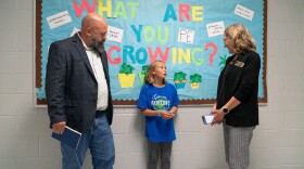 Interim superintendent Dr. Christopher Barnes, pictured left on November 2, 2024.
