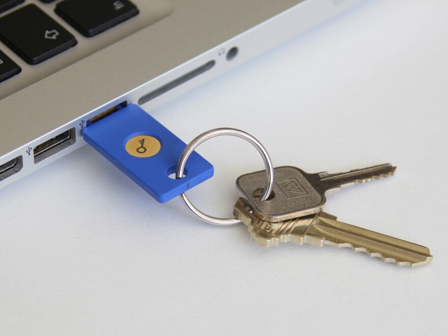 Google plans to release a physical security key like this one that can be used to log in to your Google account.
