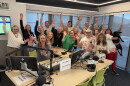 KPCW staff and volunteers celebrate a successful summer pledge drive