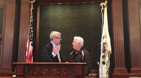 Jim Durkin and WIlliam Petersen at the Illinois House chamber