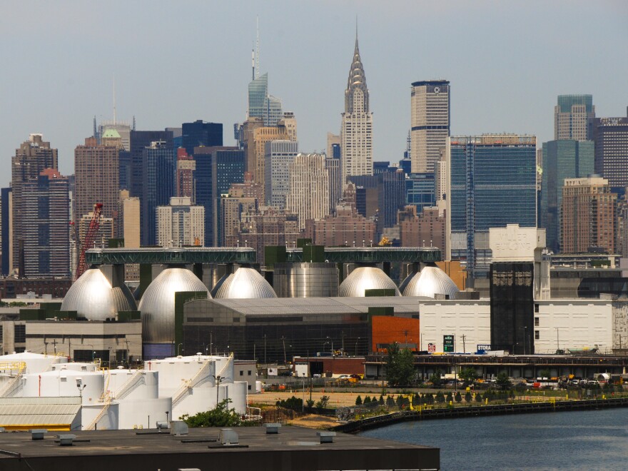 There are eight digester eggs. They're made of steel, and each contains millions of gallons of black sludge.