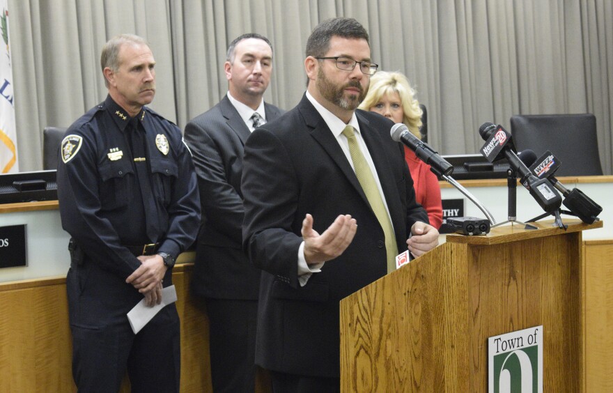 McLean County State's Attorney Don Knapp speaks to reporters Wednesday, Nov. 20, 2019, in Normal after the conviction of Cynthia Baker in Rica Rountree's death. 