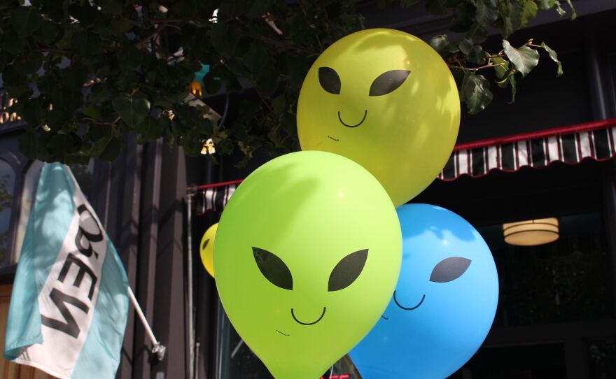 Exeter's UFO Festival drew a crowd Saturday, many dressed in alien-themed costumes