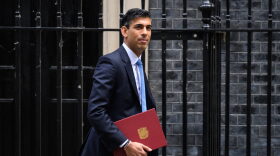 Chancellor Rishi Sunak leaves number 11, Downing Street in London, England.