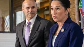 Illinois Comptroller Susana Mendoza announces she will not seek reelection alongside her husband David Szostak.
