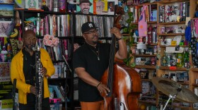 Christian McBride's New Jawn performs at the Tiny Desk at NPR in Washington, DC on June 21, 2023. (Catie Dull/NPR)