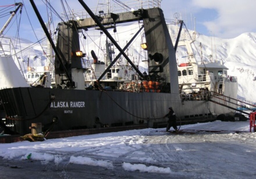 Alaska Ranger is seen at port in Dutch Harbor, Jan. 2006.