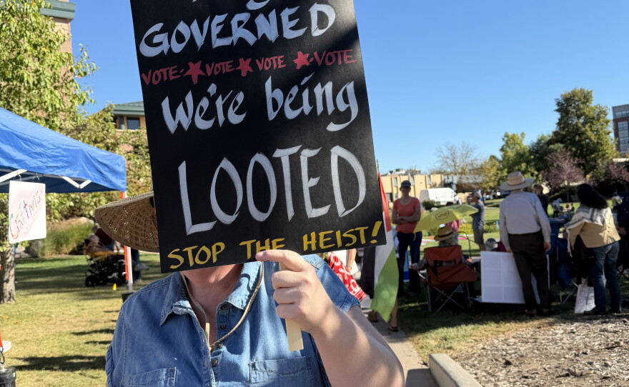 Organizers estimated about 1,500 protesters at a gathering this Saturday in Fort Collins. They want to urge the community to vote next month.