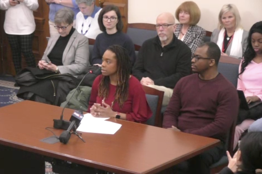 Ashley Phillips testified in support of the bill in front of the Senate committee on Family and Children Services.
