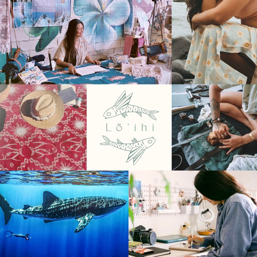 As a multidisciplinary artist, Alyssa Rodrigues creates thoughtfully conscious designs inspired by the ocean through her brand, Lōʻihi.