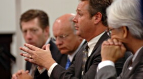 (L-R) Steve Stevens, Northern Kentucky Chamber of Commerce; Skip Miller, Louisville Regional Airport Authority; Eric Frankl, Lexington Blue Grass Airport; John Mok, Cincinnati/Northern Kentucky International Airport