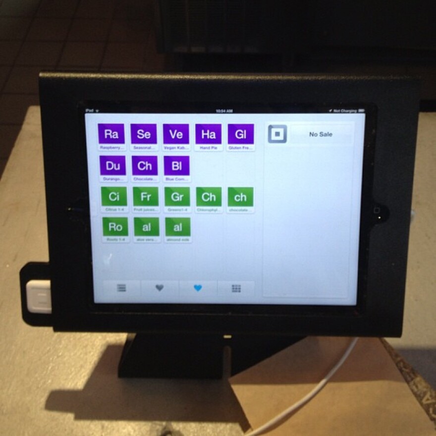 ipad using point of sale application