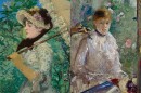 Two Impressionist paintings of women posing