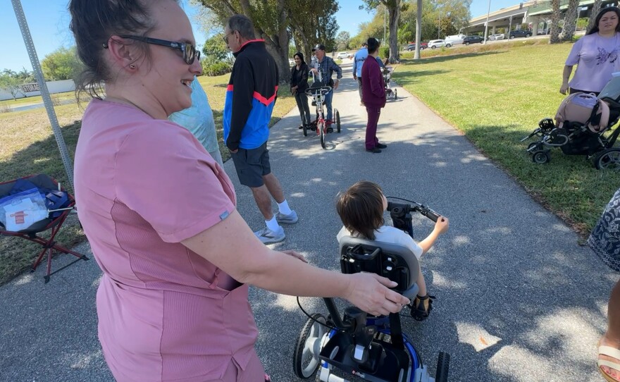 Robbie’s Riders, Grampy’s Charities and Sanibel Captiva Community Bank presented custom-made, adaptive bicycles and tricycles to local special needs children. Eight adaptive tricycles, worth nearly $3,000 each, were given out on Friday, March 20, 2026.
