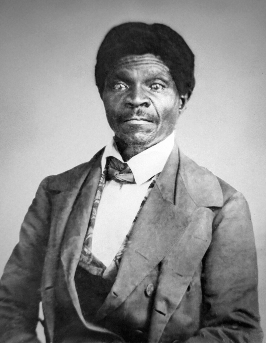 Dred Scott (pictured in 1857) lived on Fort Armstrong from 1833-1836, and did not live to see his freedom, dying in 1858 in St. Louis.