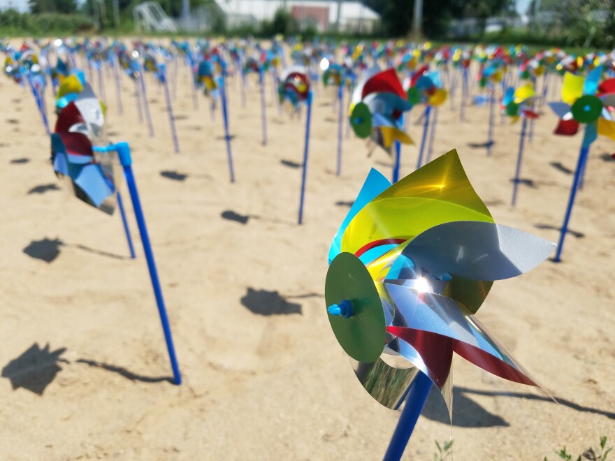 The 430 pinwheels represent refugee or immigrant children served through Americana’s Youth and Family Education program last year