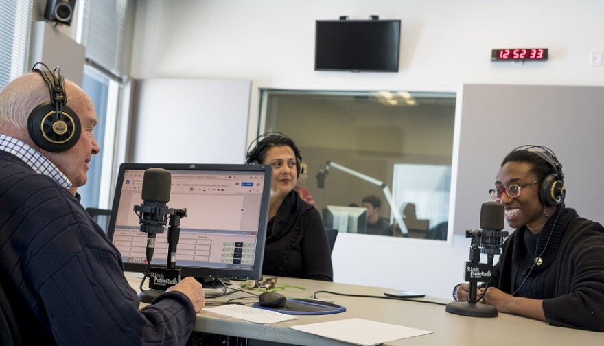 Sharing America editor Holly Edgell and reporter Ashley Lisenby talk with Don Marsh on St. Louis on the Air on March 14, 2018.