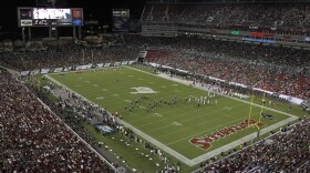 FILE - Ball State and South Florida play an NCAA college football game at Raymond James Stadium, Saturday, Sept. 10, 2011, in Tampa, Fla. (AP Photo/Chris O'Meara, File)