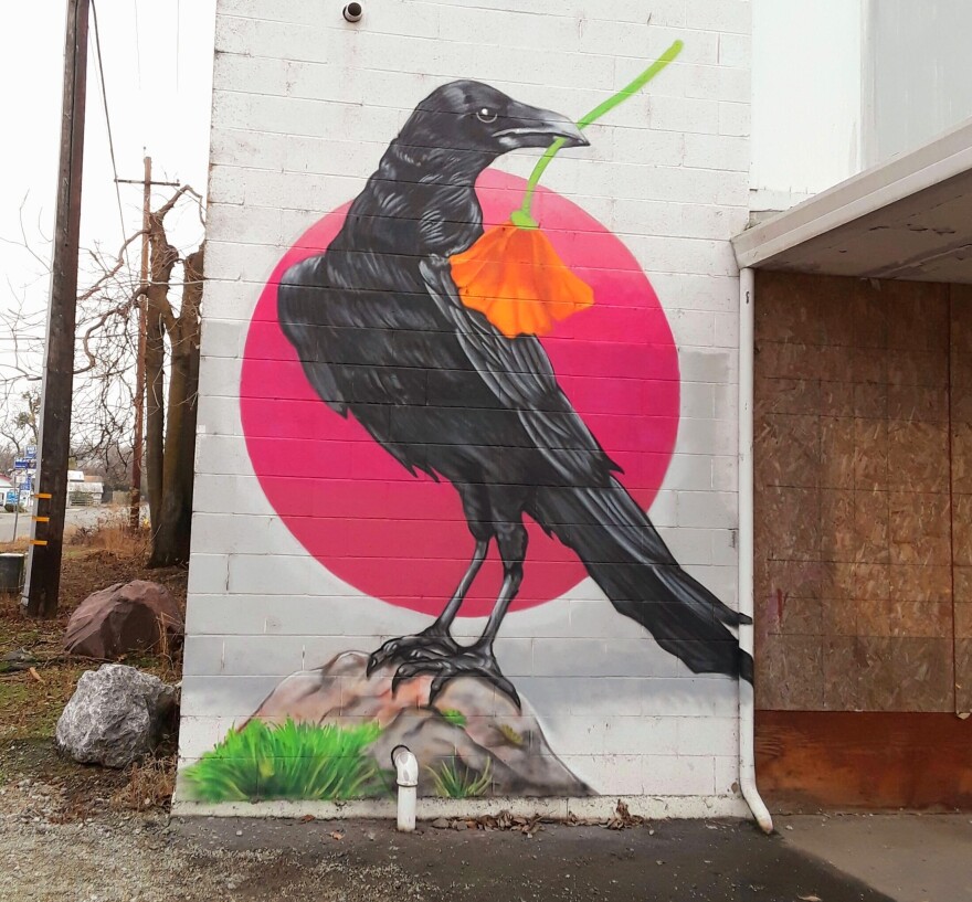 Christian Garcia created this mural during the COVID-19 pandemic to represent the uncertainty of the times.