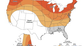 The 2026-2027 U.S. Winter Outlook map for temperature shows the greatest chances for warmer-than-average conditions in the Pacific Northwest, Northern Rockies, Midwest, Mississippi Valley, much of the East and Alaska. (Image credit: NOAA, released October 15, 2026.