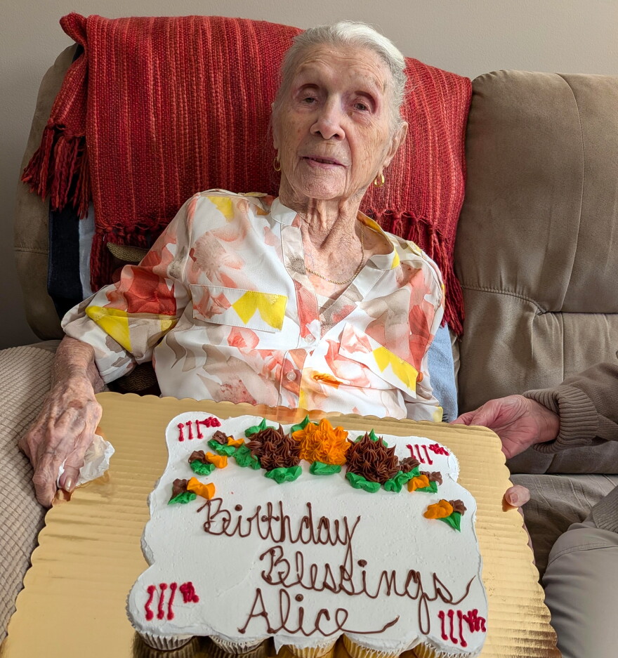 Alice Lesko celebrated her 111th birthday Thursday, Oct. 8, 2026. (Photo courtesy of Bonna Lesko)