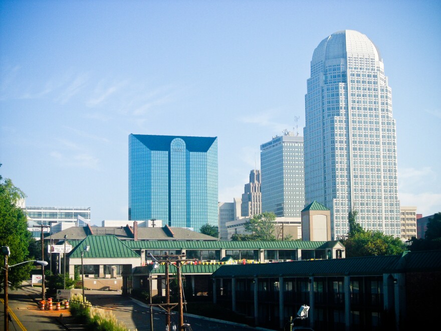 Winston-Salem city skyline.