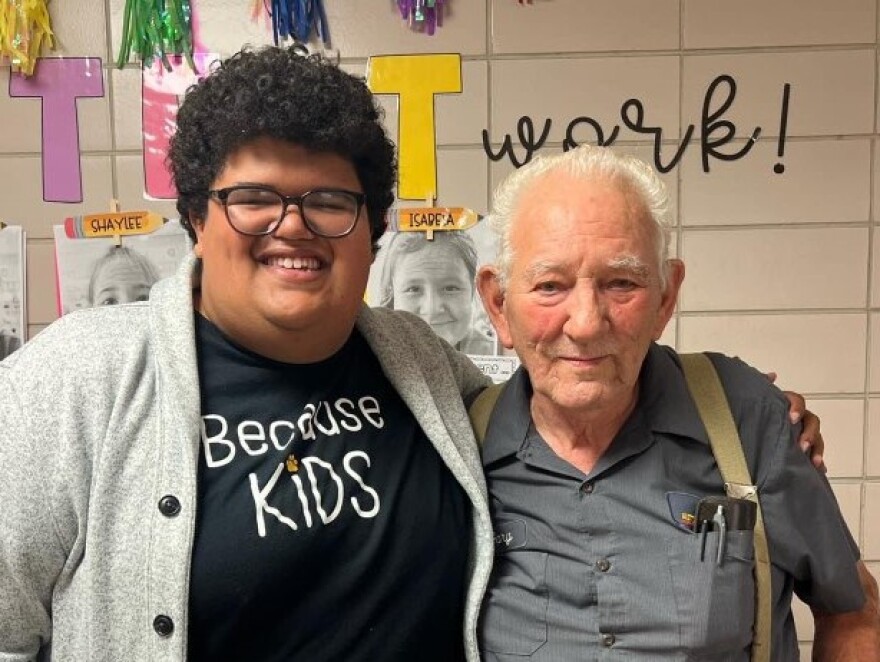 Drake Thomas and his grandfather