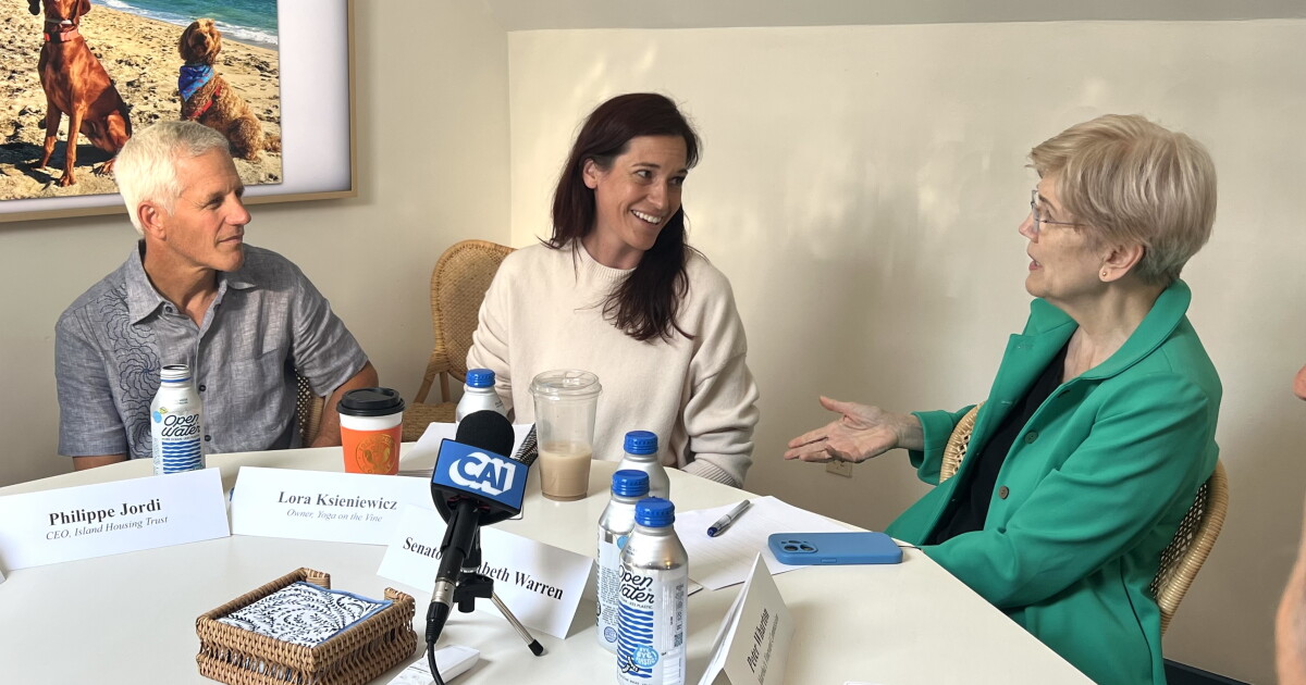'Pain point': Martha's Vineyard leaders talk housing with Warren