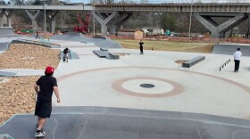 Skaters at the Wasena Park skatepark in Roanoke.