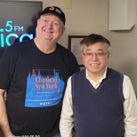 KBIA's Darren Hellwege (L) and Dr. Dong Xu of the M.U. Bond Life Sciences Center