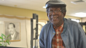 Mitch Williams, 85, one of the first patients to be seen at the Delta Health Center in Mound Bayou, Miss. poses inside of the center’s museum, March 3, 2021.