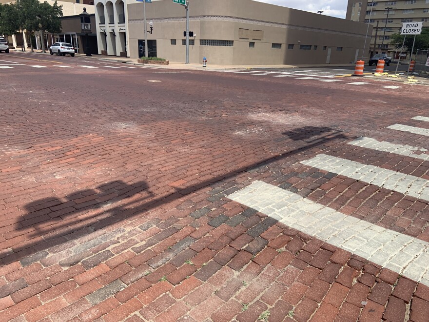 The bricks along Broadway has lined the street for nearly 100 years. Each brick was laid one-by-one in the 1920s and 30s.  