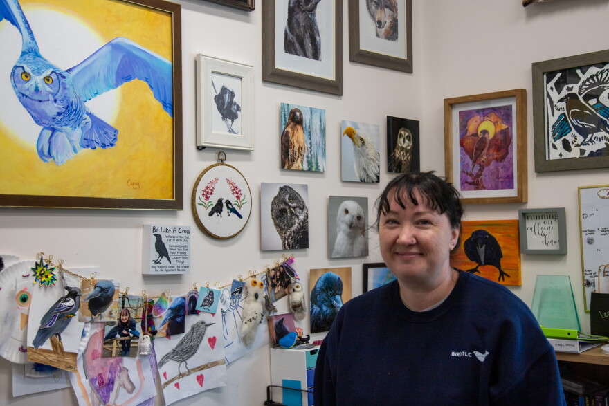 Chandelle Cotter, education and behavior curator at Bird TLC, stands in her office on Aug. 24, 2026. Cotter has been working with animals in a professional capacity for more than two decades.