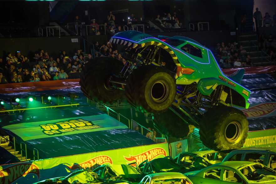 Frank Krmel is the driver of the monster truck Mega Wrex, which is just one of the performers you may see at Hot Wheels Monster Trucks Live Glow-N-Fire at the BMO Center in Rockford Friday, Mar. 6-Sunday, Mar. 8.