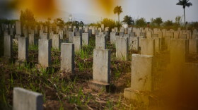 Headstones line the Waterloo Ebola graveyard in Waterloo, Sierra Leone on Dec. 14, 2017. (Hugh Kinsella Cunningham/AFP via Getty Images)