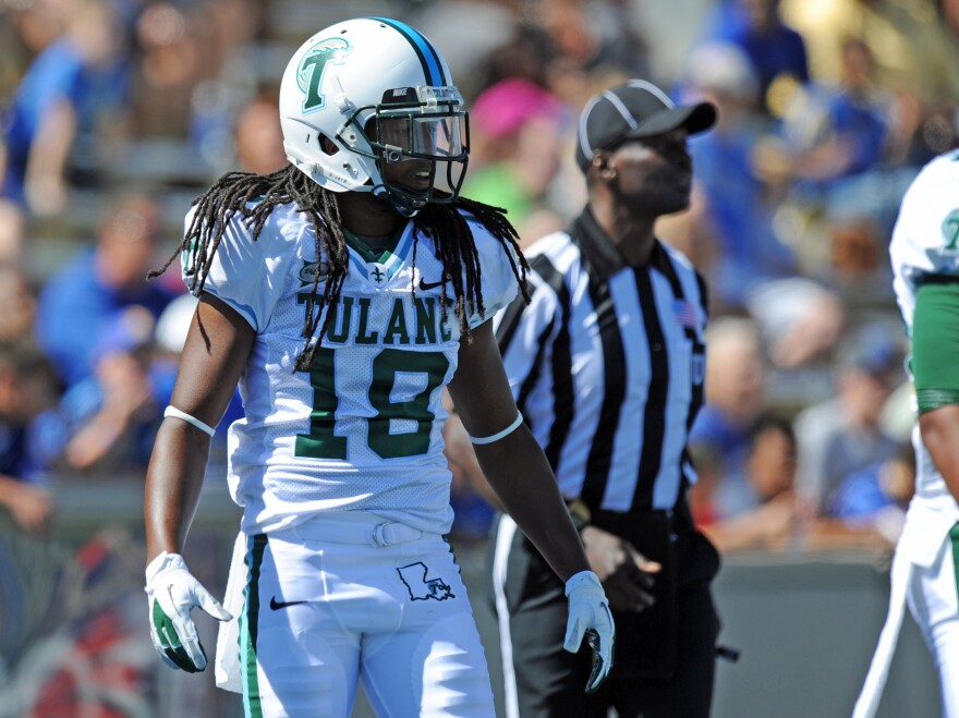 Walker, a cell and molecular biology major, was a starting safety when he took the field against Tulsa on Sept. 8, 2012. Here he is pictured in the game's first half, shortly before his injury.