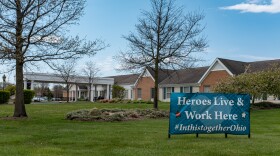 A sign at the Mill Run nursing home in Hilliard.