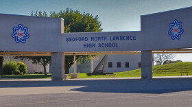 The entrance to Bedford North Lawrence High School.