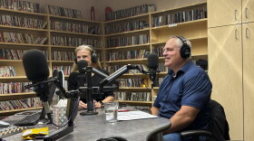 Former Alaska Attorney General Treg Taylor, running for governor as a Republican, speaks on "Talk of Alaska" alongside running mate Candi English on Sept. 15, 2026.