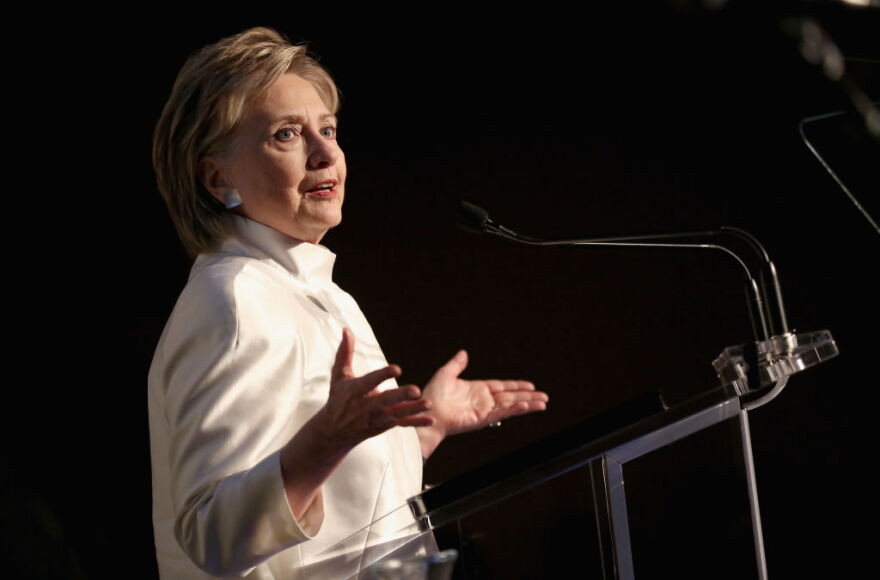 Hillary Clinton speaks at the 2017 Stephan Weiss Apple Awards on June 7, 2017 in New York City.  (Monica Schipper/Getty Images for Urban Zen Foundation)